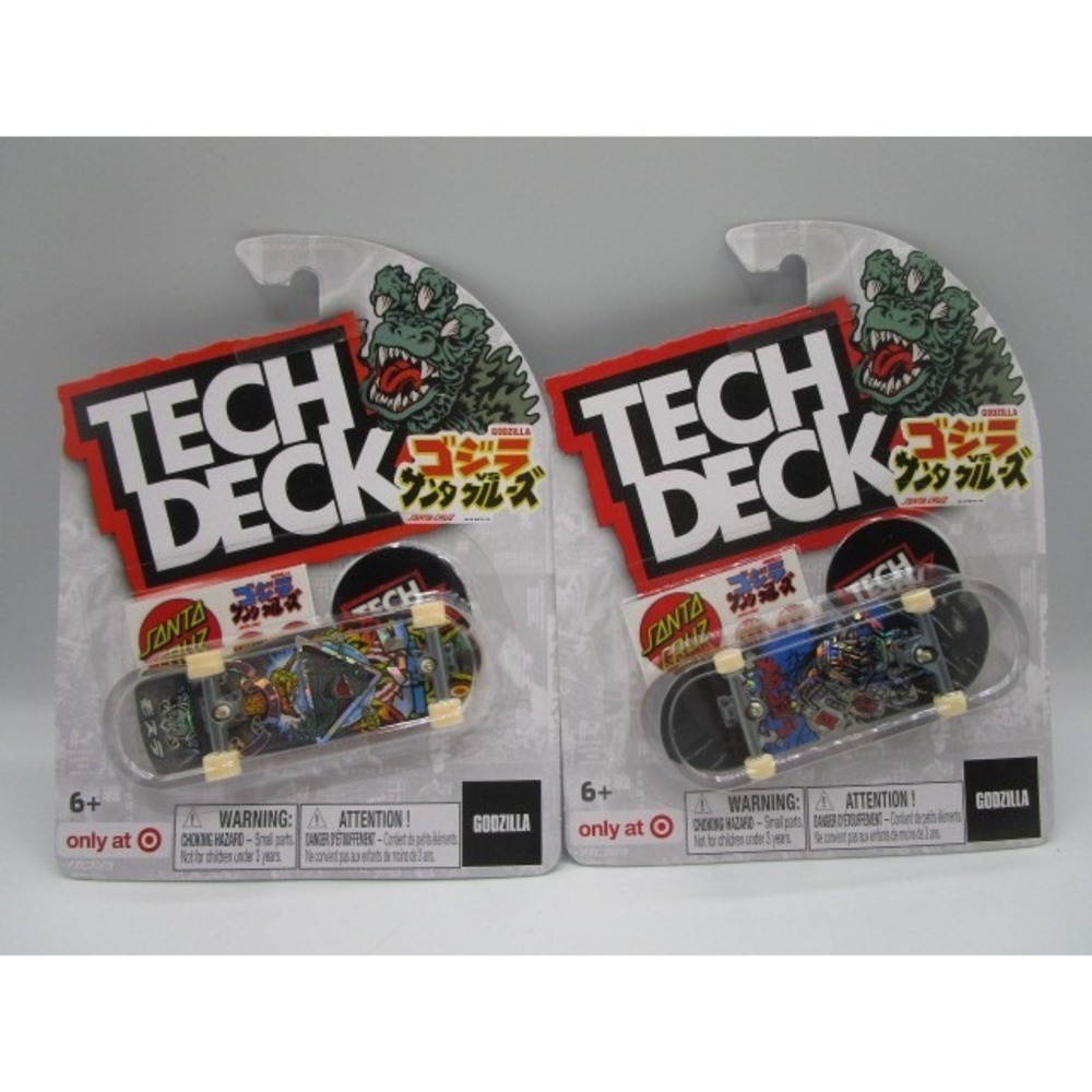 Tech Deck Santa Cruz X Godzilla Ultra Rare Fingerboard Target Exclusive Set Of 2